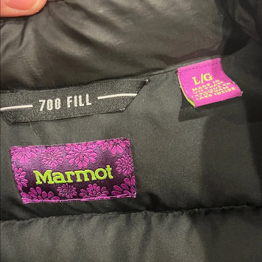 Marmot Youth Large, Black Puffer Jacket 700 Fill - Picture 3 of 8
